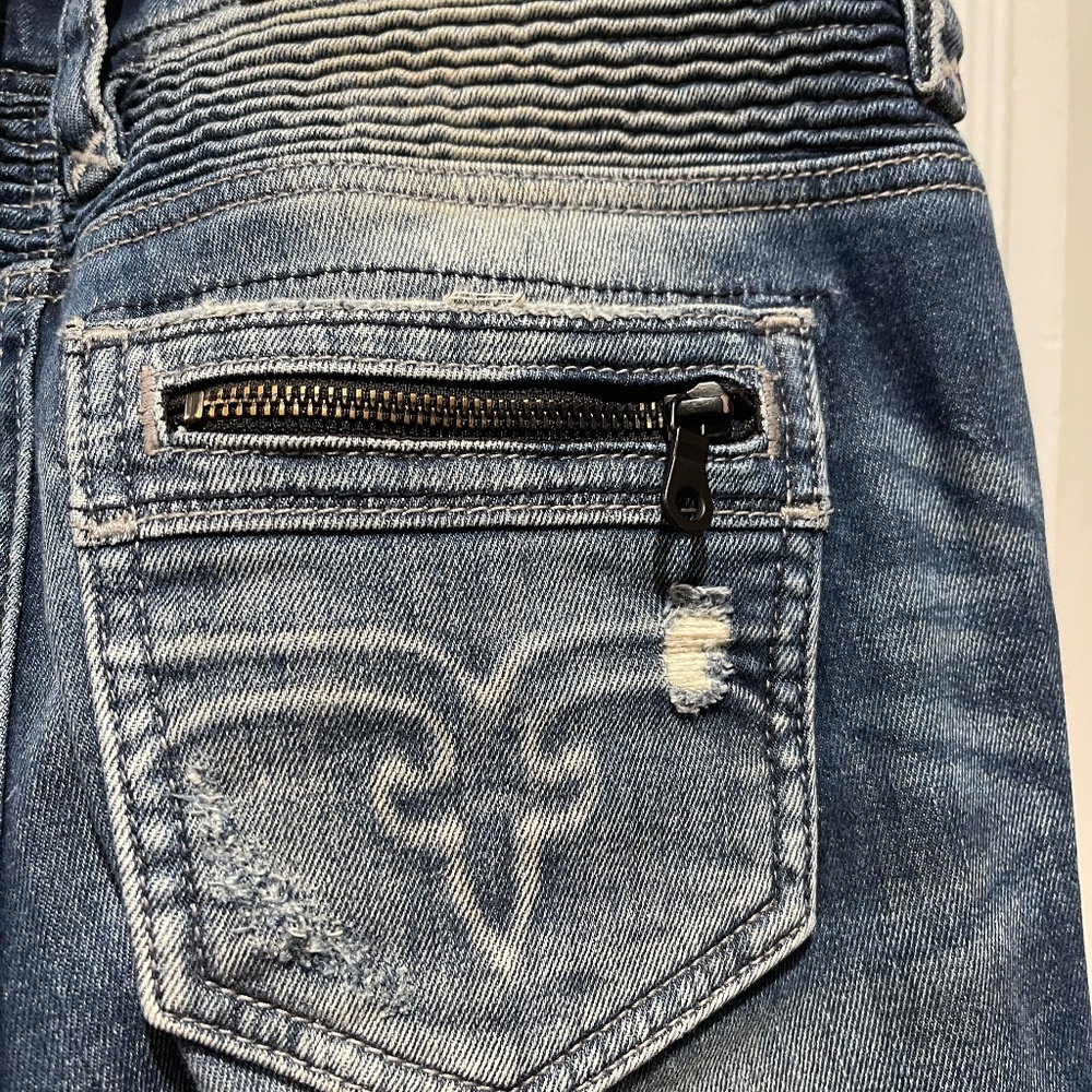 Women’s Rock Revival Moto Kamil Skinny Jeans size 27